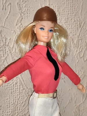 Cl2) Mattel Equestrienne Barbie Busy Hands von 1977 Reiterin Taiwan Vintage alt 