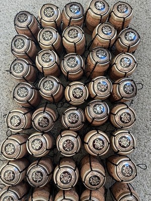 10 Henriot Champagne Corks with capsules & metal cages - 6 Lots available