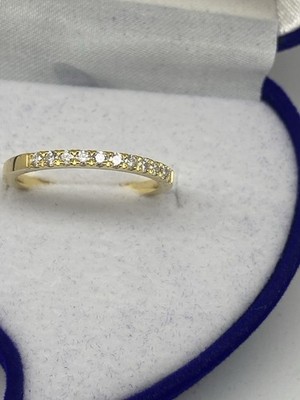 Vintage 14k Gelbgold 0,20ct Lab Grown Diamant Eternity Band