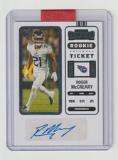 2022 NFL Contenders Roger McCreary Rookie Ticket RC Auto