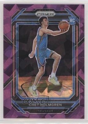 2022-23 Panini Prizm Purple Ice Prizm /149 Chet Holmgren #266 Rookie RC 10qe