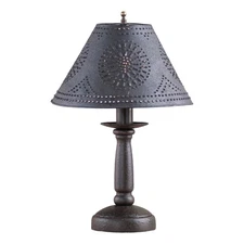 Butcher's Lamp in Americana Black with Shade