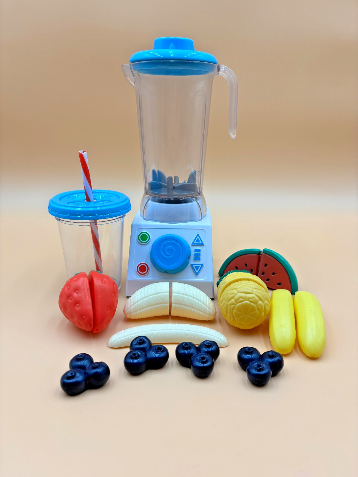 Play Food Lot Pretend Play Smoothie Blender Fruit