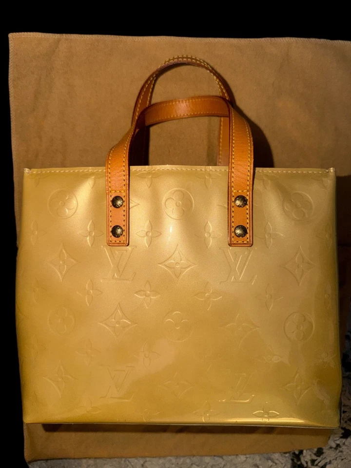 Bolso de mano de colección Louis Vuitton con monograma Vernis Reade PM MI0082 Noisette LV Y2K Foto 2 de 4