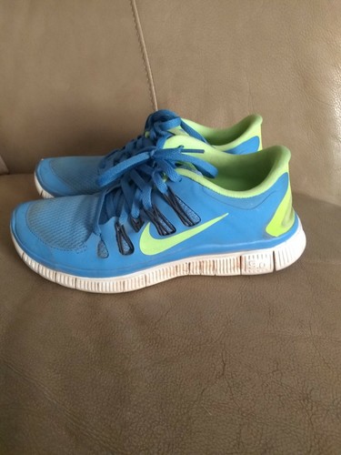 Nike Free 5.0 Women Size 7.5 nice running shoes, blue/lime | eBay