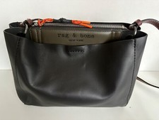 Rag  Bone Passenger Crossbody Leather Bag Black Olive Night Brown - NWT