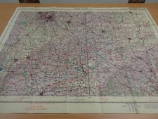 WW2 RAF map of BIRMINGHAM, GLOUCESTER, OXFORD, COVENTRY, WORCESTER, LONDON etc
