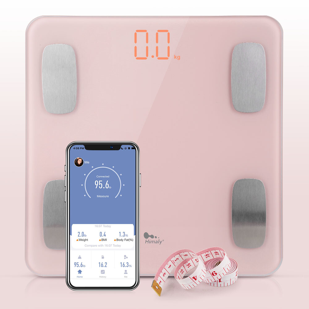 Pink Bathroom Scales SOGA 180kg Digital Fitness Weight Bathroom Gym