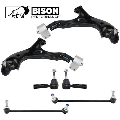 Bison Performance 6pc Front Control Arm Sway Bar Tie Rod Kit For Equinox 3.4 V6