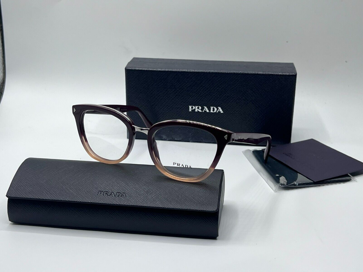 Prada Eyeglasses Frame VPR06P JAJ-101 BURGUNDY /PINK 50-18 