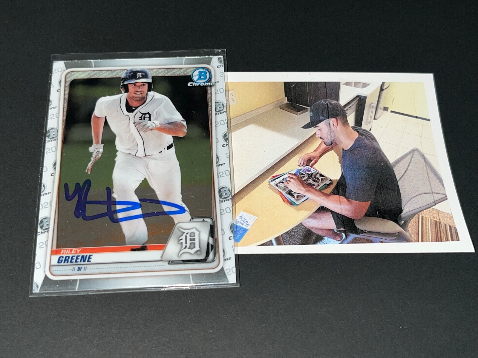 Riley Greene Detroit Tigers Auto Signed 2020 Bowman Chrome Card