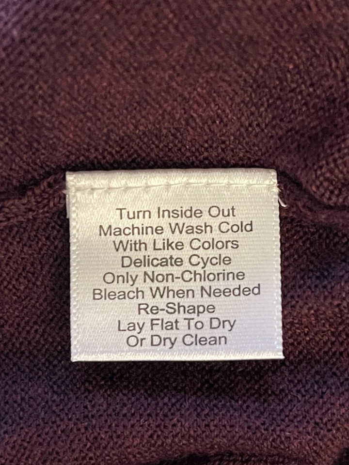 Jos A. Bank Traveler Sweater Men's Adult XL Deep Purple 100% Merino Wool - Изображение 4 из 4