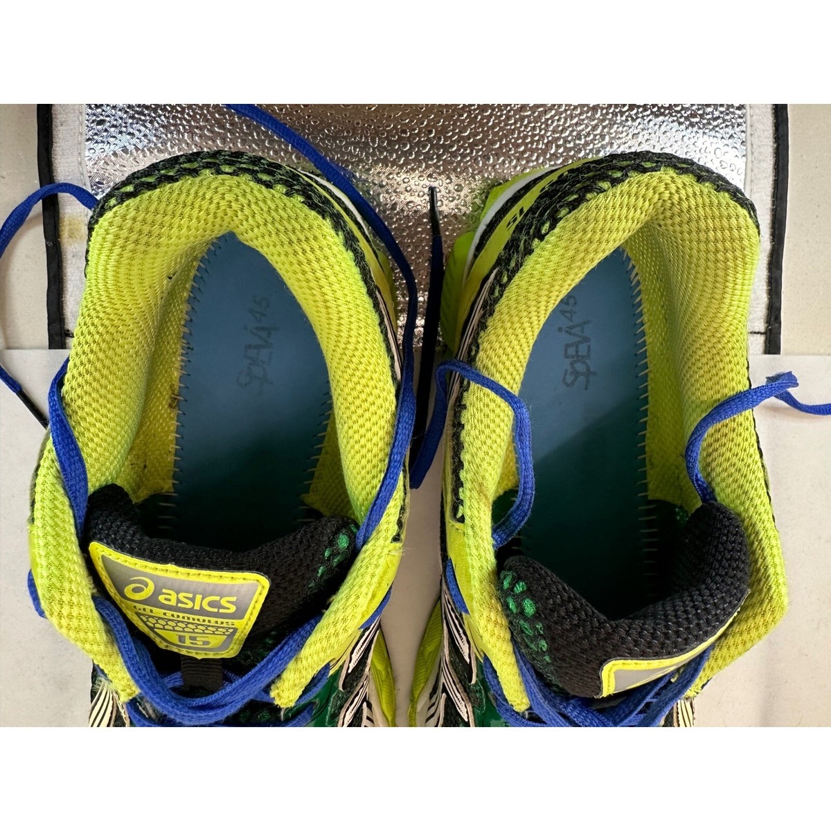 Asics Gel-Cumulus 15 Pine Flash Yellow Running Shoes TC30N Mens Sz 11 45‎ Green 61nvXIhlFDL._AC_UY1000_.jpg main image 3