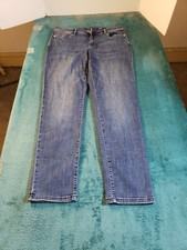 J.Jill Jeans Sz 10 Womens Blue Stretch Pants Denim Ladies Mid Rise Slim Ankle