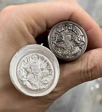 3D Ancient Warrior Deity Metal Stamp Tool Jewelry Silver Gold Embossing Punch