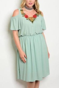 sage green plus size dress