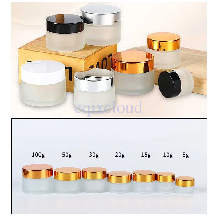 Glass cheap cosmetic jars
