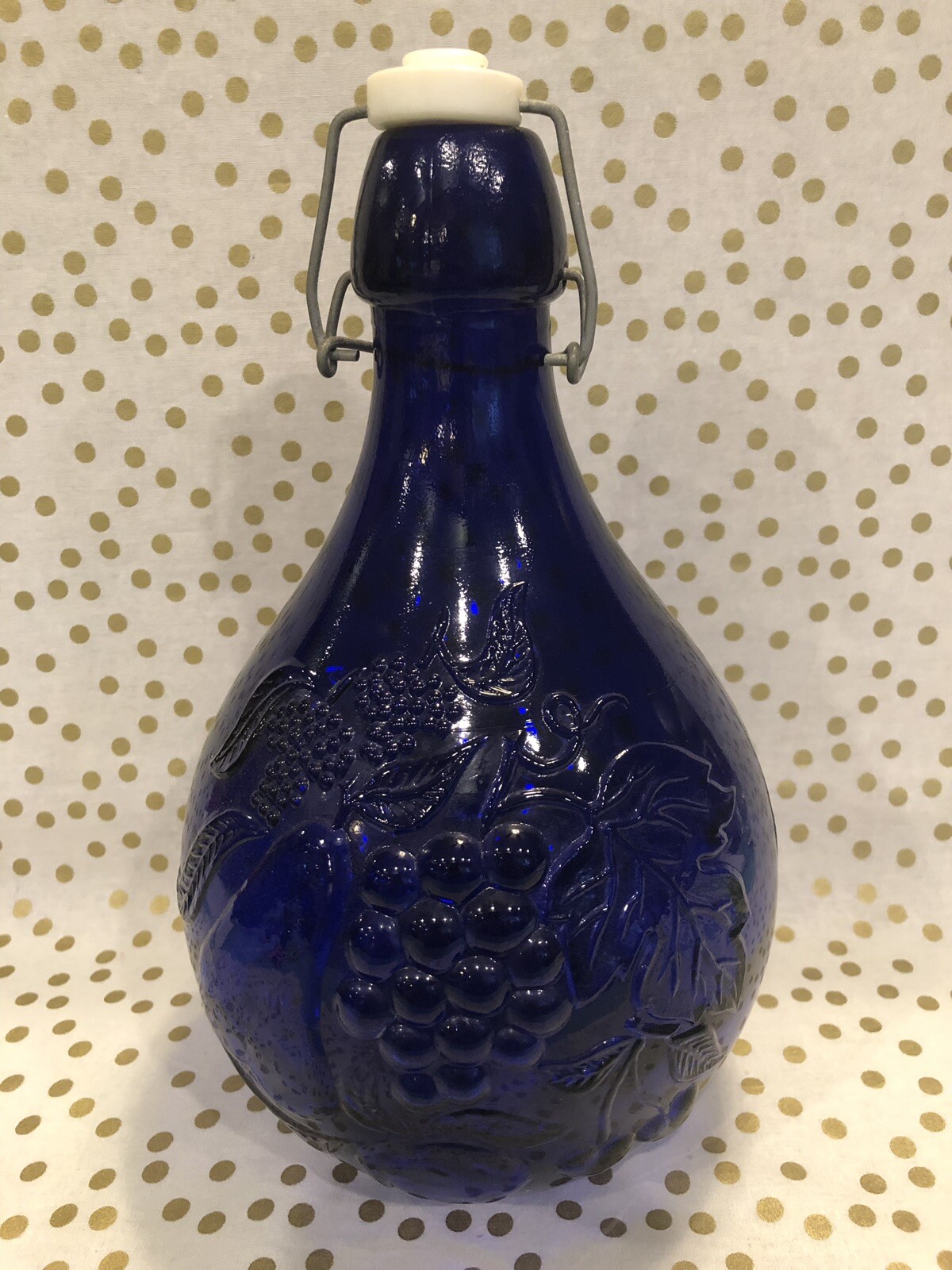 Vintage Casadis Milano Cobalt Blue "Jus de Fruits" Glass Jug Italy eBay