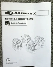 BOWFLEX SelectTech Dumbbells Secrets Instruction OWNERS Manual BD552 SPANISH