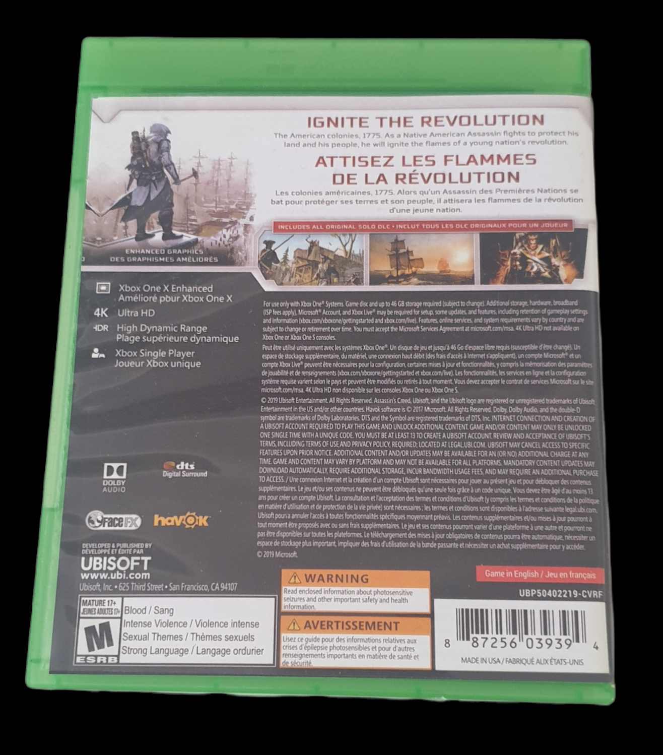 Assassin's Creed III: Remastered Xbox One [Digital Code] 