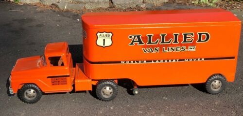 Vintage 1960s Tonka Mint Green Car Carrier Hauler Semi Truck