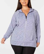 Ideology Plus Size Space-Dyed Hoodie Tranquility Size 3X