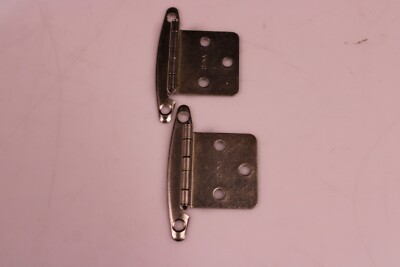RV Designer H240, Cabinet Door Free Swinging Door Hinge, Nickel, Set Of 2