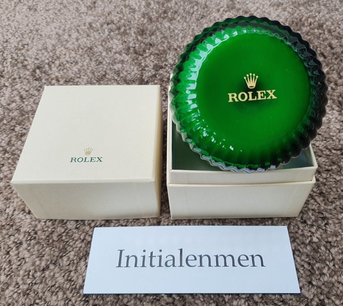 ROLEX candle NEW in BOX 100% ORIGINAL green scented glass
