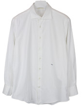 SUITSUPPLY Extra Slim Fit Formal Shirt Men's LARGE Cutaway Collar White