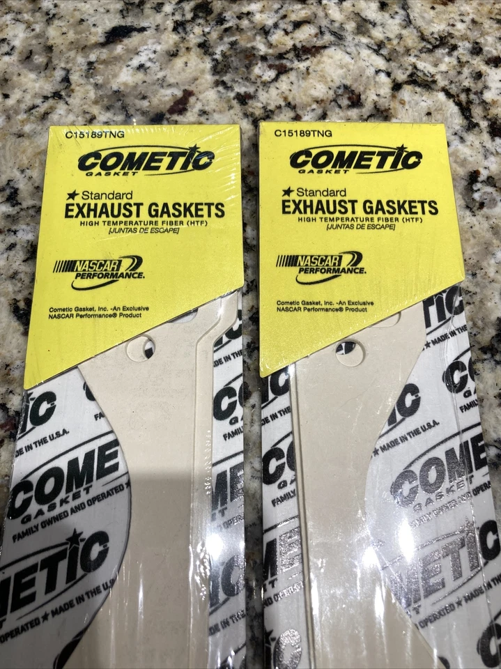 2 juntas de colector de escape Cometic c15189tng para Gm Chevy 23 SBC puerto rectangular Foto 4 de 4