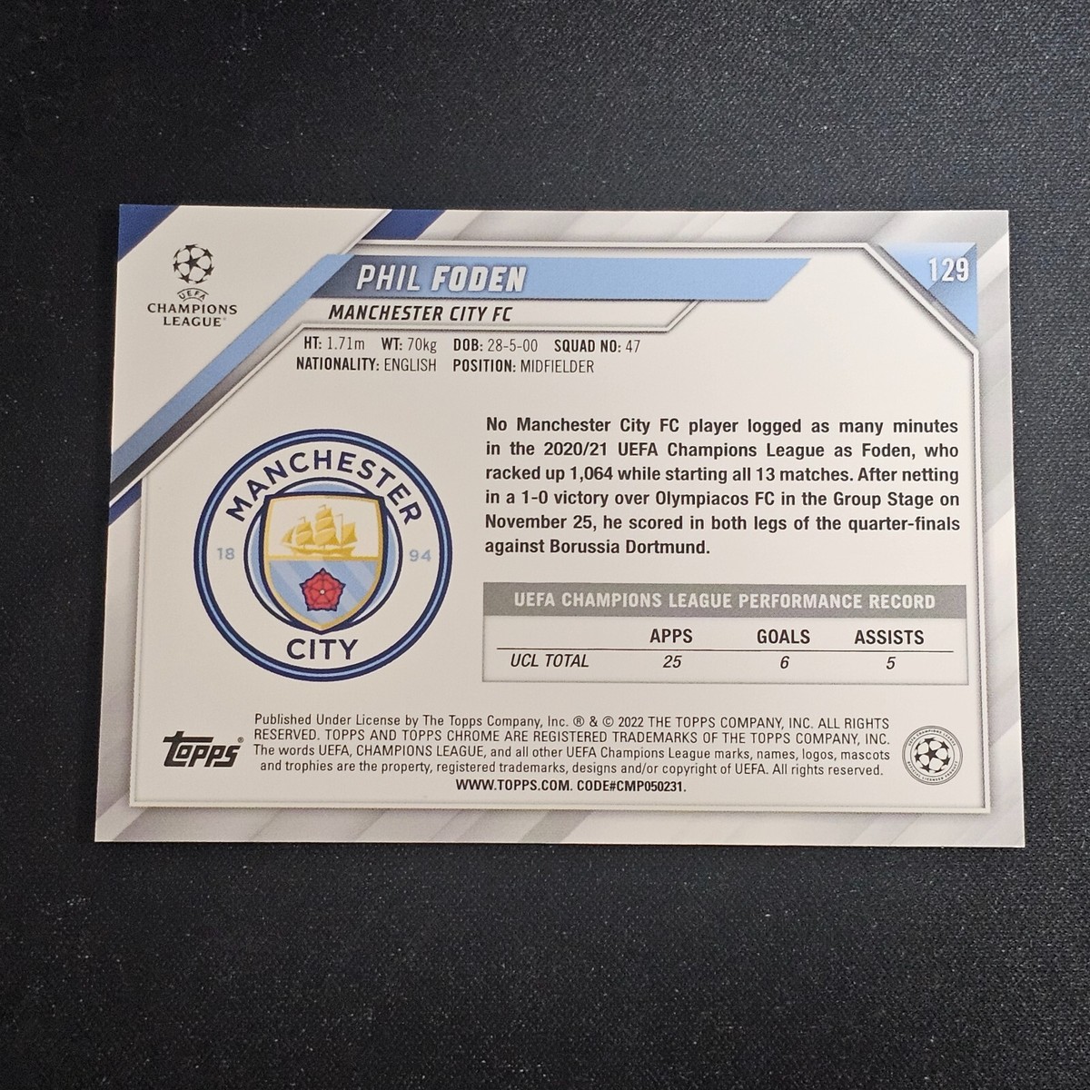 2021 22 TOPPS CHROME UCL PHIL FODEN SPECKLE REFRACTOR C1 | eBay 2021 22 TOPPS CHROME UCL PHIL FODEN SPECKLE REFRACTOR C1 | eBay