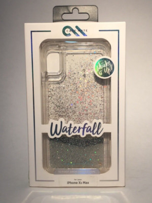 iPhone XS Max Case Mate Waterfall Case, Open Box, Nice, Liquid Glitter