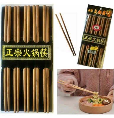 20 Paar Wiederverwendbare Bambus Essstäbchen Sushi Chinesisch 23 cm Orientalisch Essen Chop Sticks