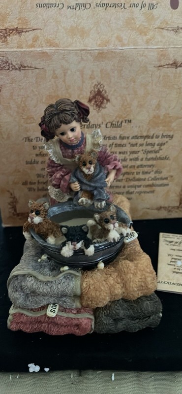 Boyds Bear Yesterday’s Child Musical You Are So Beautiful Wash Day Figure