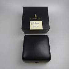 de GRISOGONO Black Leather Watch or Bangle Box with Outer Box
