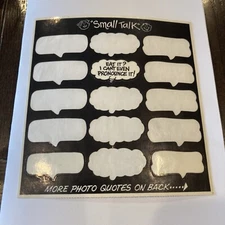 Small Talk Scrapbooking Stickers - Snarky Collection Eating Dining Food Cooking