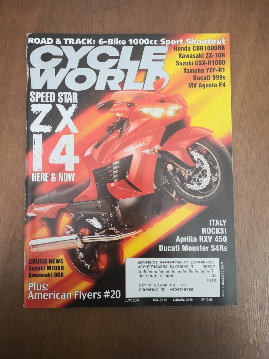Cycle World June 2006 Ducati Monster S4Rs & 999 - Aprilia RXV 450