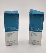 2 X Colorescience Sunforgettable Total Protection Face Shield SPF 50 Med 1.8 oz