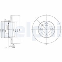 2X Delphi Bremsscheibe BG2116 FüR Audi Seat VW