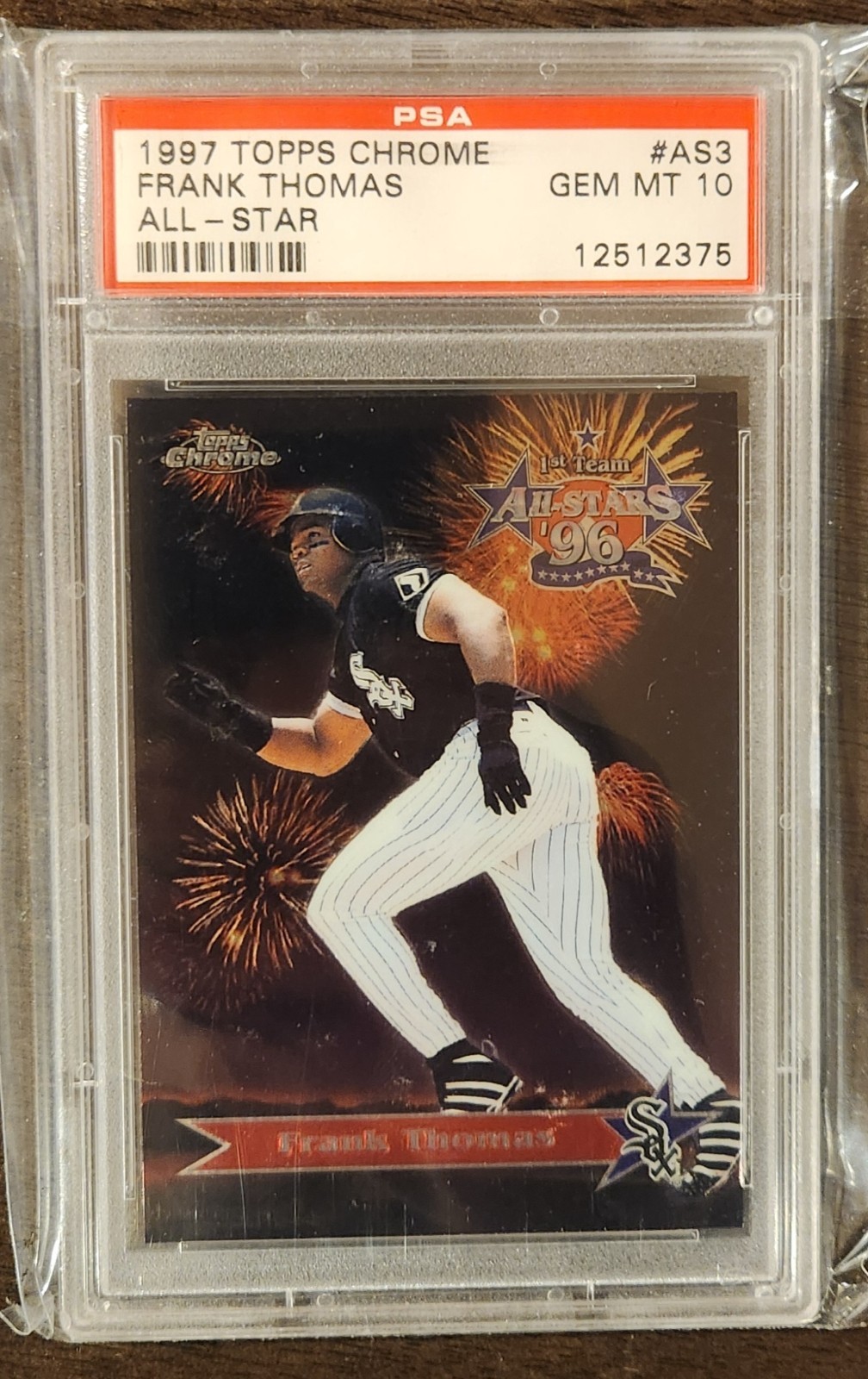 1997 Topps Chrome All-Star Frank Thomas #AS3 Fireworks PSA 10 GEM Sox LOW POP 7 