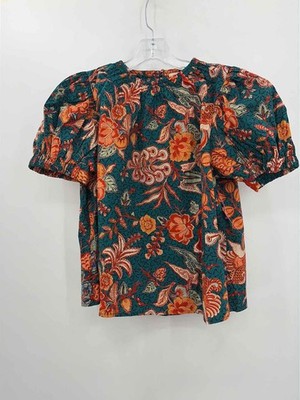 Pre-Owned Ulla Johnson Blue Size 6 Short Sleeve Blouse
