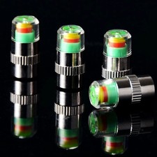 Usa- 4 Pack Tire Pressure Valve Stem Caps 3 Color Psi Alert Indicator Universal Usa- 4 Pack Tire Pressure Valve Stem Caps 3 Color Psi Alert Indicator Universal
