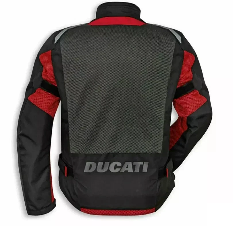 Nueva chaqueta de motociclista Ducati de malla para hombre textil motociclista carreras Cordura Foto 2 de 3