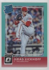 2016 Panini Donruss Optic Rated Rookies Aqua 101/299 Jerad Eickhoff #63 3v8