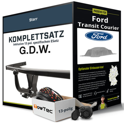 Für FORD Transit Courier Typ V769 Anhängerkupplung starr +eSatz 13pol 11.23- AHK