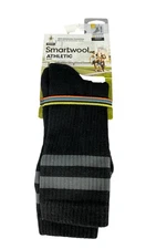 NEW Smartwool Athletic Sport Crew Height Socks Black Unisex Size L