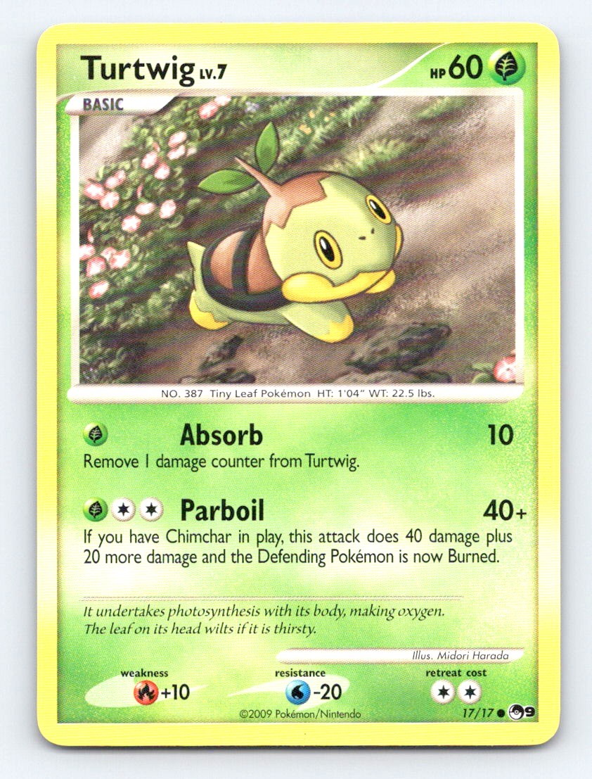 Turtwig 17/17 Common POP Series 9 Pokemon Near Mint