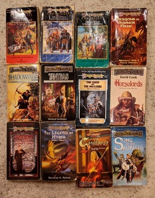 Dragonlance Chronicles Trilogy Weis & Hickman plus forgotten realms lot 