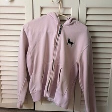 The Black Dog hooded Sweatshirt Youth Large full zip Pink Logo Travel Nautical