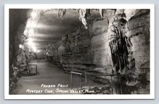 Frozen Falls Mystery Cave Spring Valley MN Vintage Photo Postcard